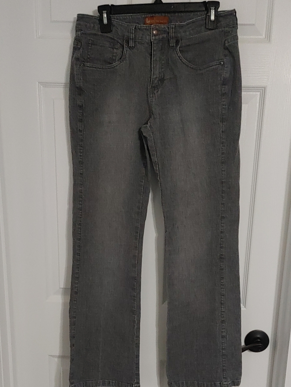 Lee Dark Gray Wash Jeans Women's 7/8 One True Fit Denim Fit & Flared